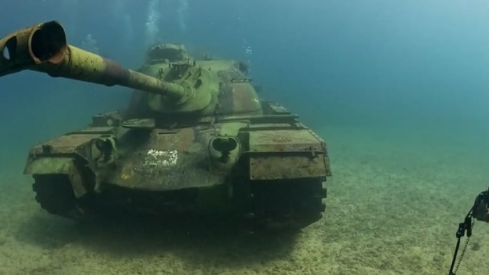 SAROS KÖRFEZİ’NE TANK BATIRILDI