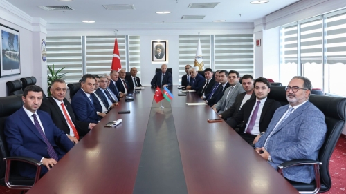 AZERBAYCAN HEYETİNDEN REKTÖR PROF. DR. MUSTAFA HATİPLER’E ZİYARET