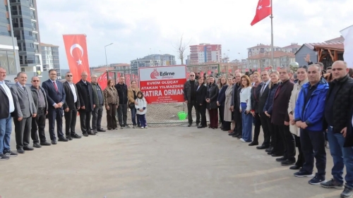 EDİRNE, KAYBETTİĞİ GENÇLER İÇİN "EVRİM OLUÇAY VE ATAKAN YILMAZDERE HATIRA ORMANI" KURDU