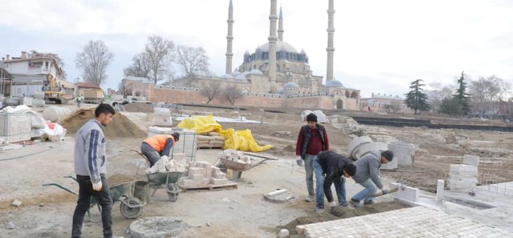 Selimiye Camii Çevresi Kentsel Tasarım ve Peyzaj Projesi hızla devam ediyor