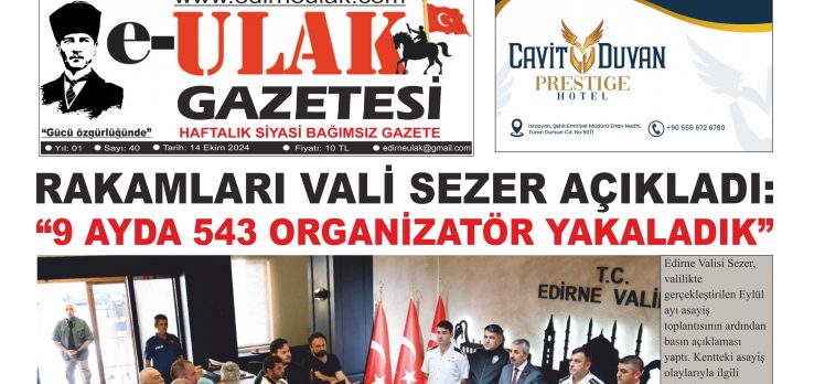 Edirne Ulak Gazetesi 40. Sayı