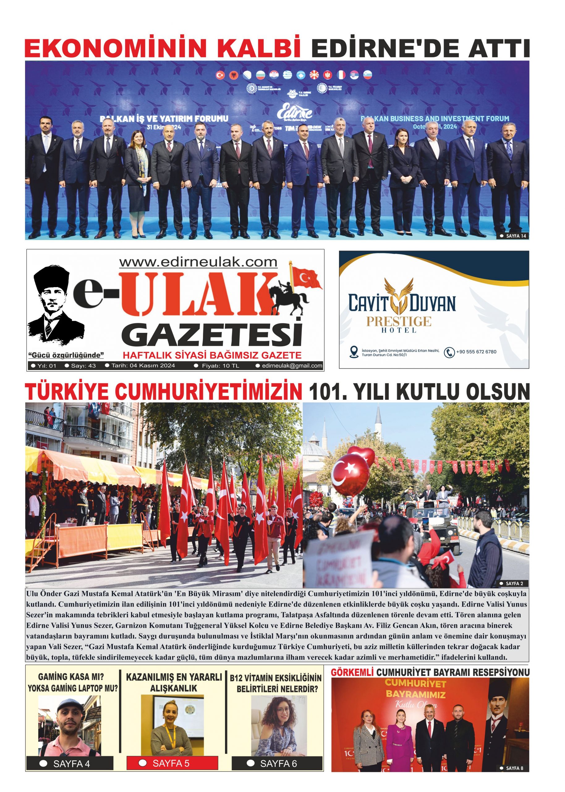 Edirne Ulak Gazetesi 43. Sayı