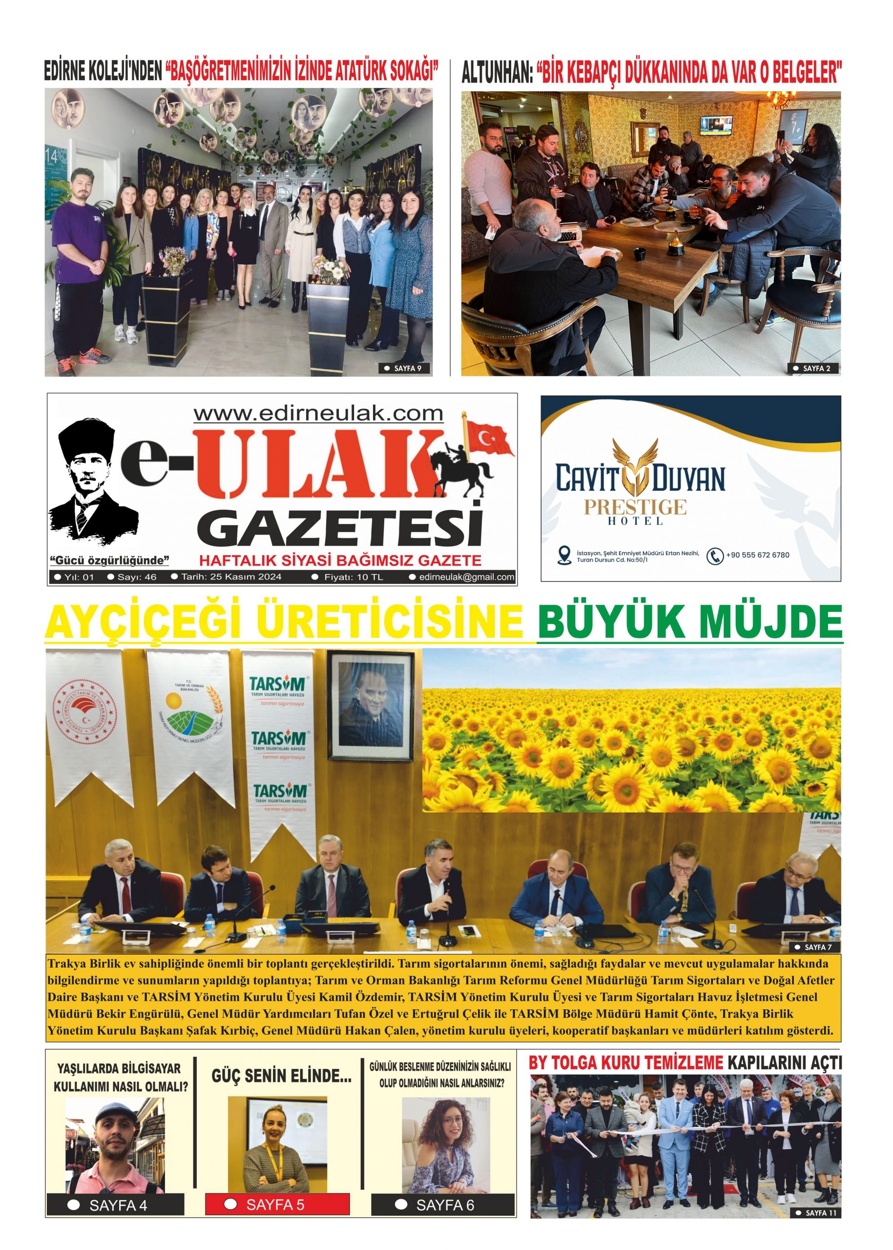 Edirne Ulak Gazetesi 46. Sayı