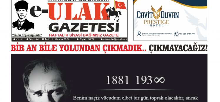 Edirne Ulak Gazetesi 44. Sayı