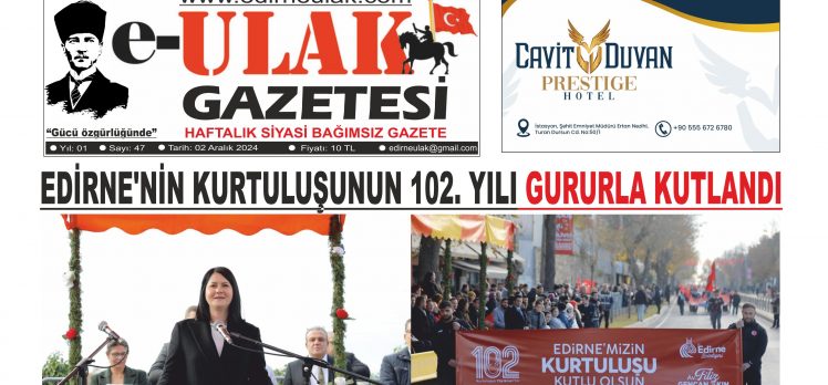 Edirne Ulak Gazetesi 47. Sayı